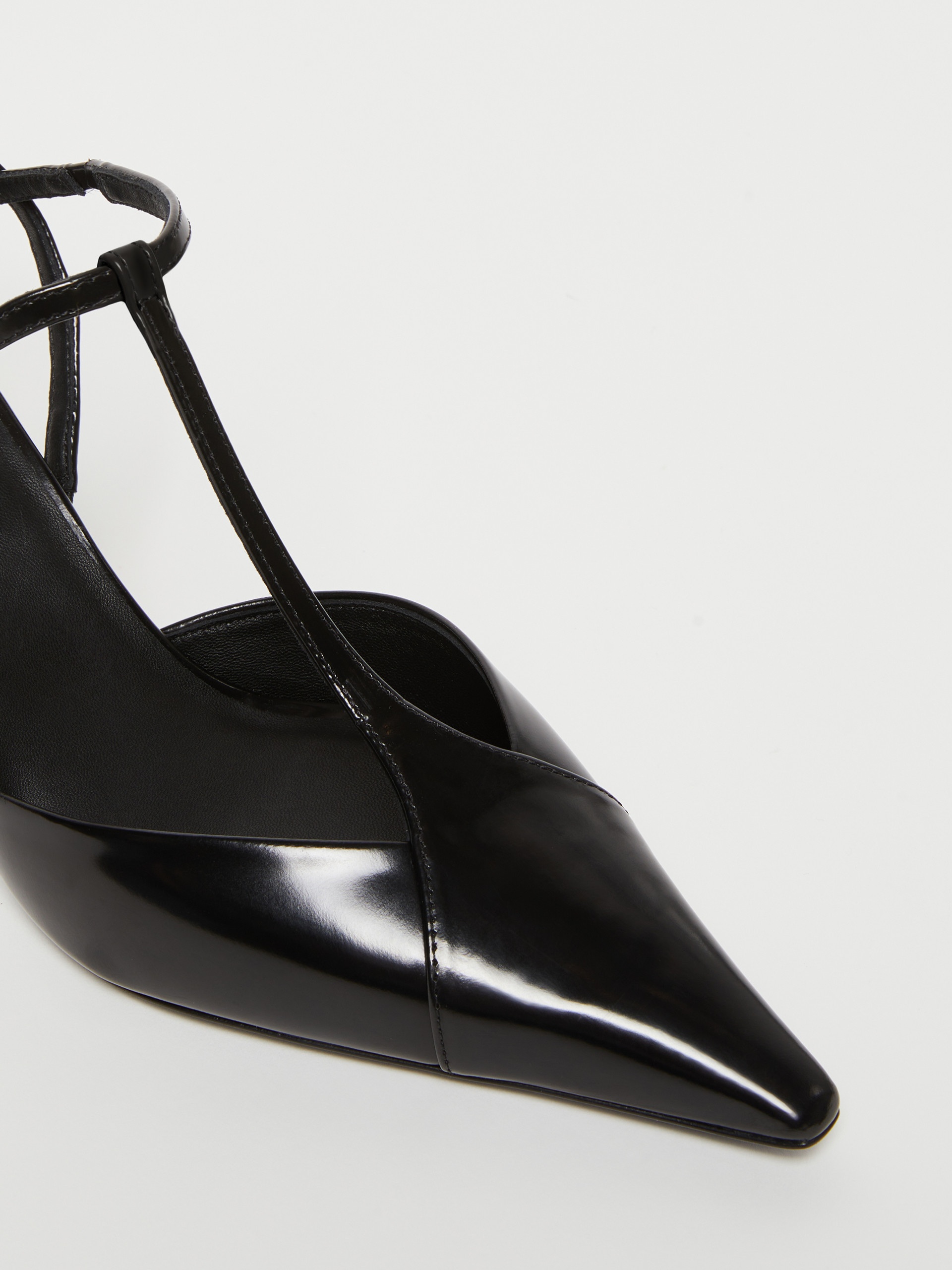 SSILKWAY Buffed leather slingbacks - 4