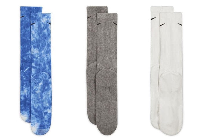 Nike Everyday Plus Cushioned Crew Socks (3-Pack) 'Blue Grey White' FB9948-902 - 2