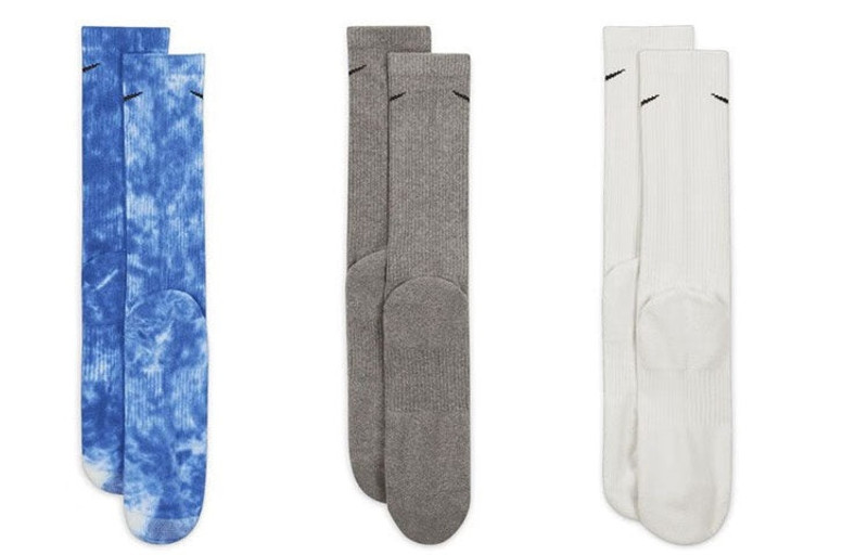 Nike Nike Everyday Plus Cushioned Crew Socks (3-Pack) 'Blue Grey White' FB9948-902 outlook