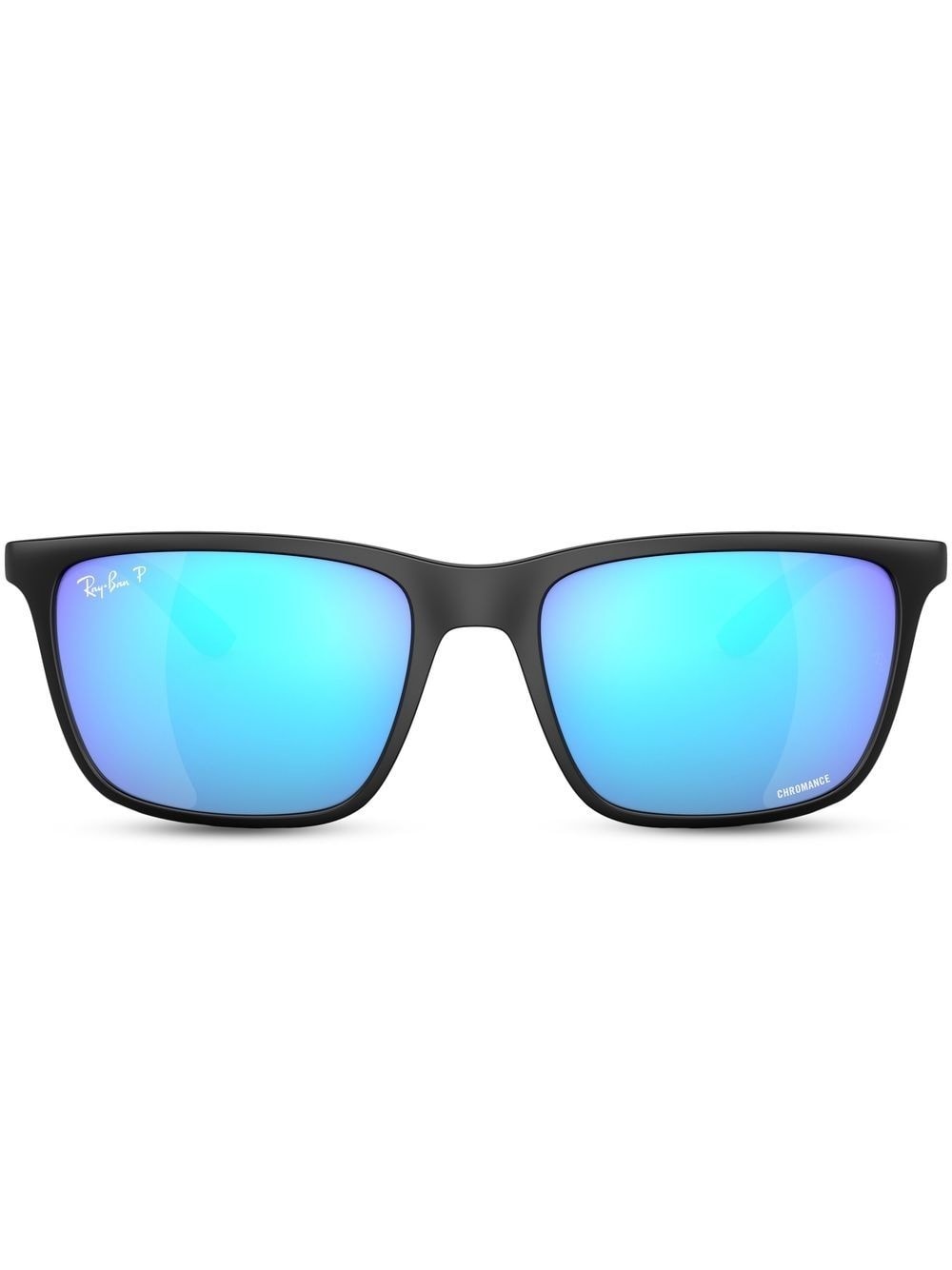 rectangle-frame mirrored-lens sunglasses - 1