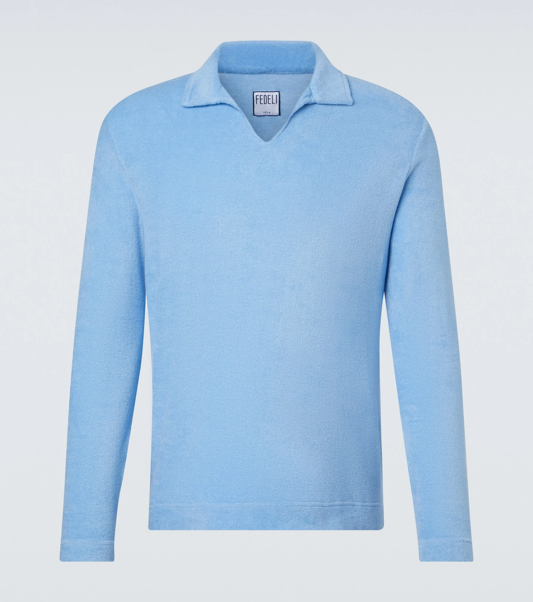 Peter cotton terry polo sweater - 1