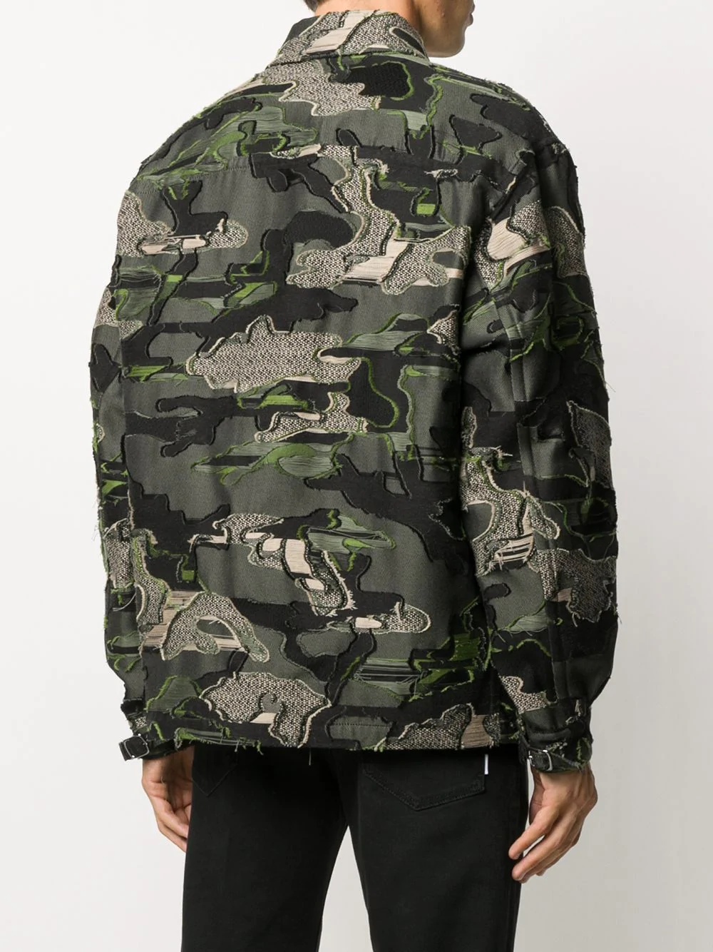 camouflage-embroidered jacket - 4