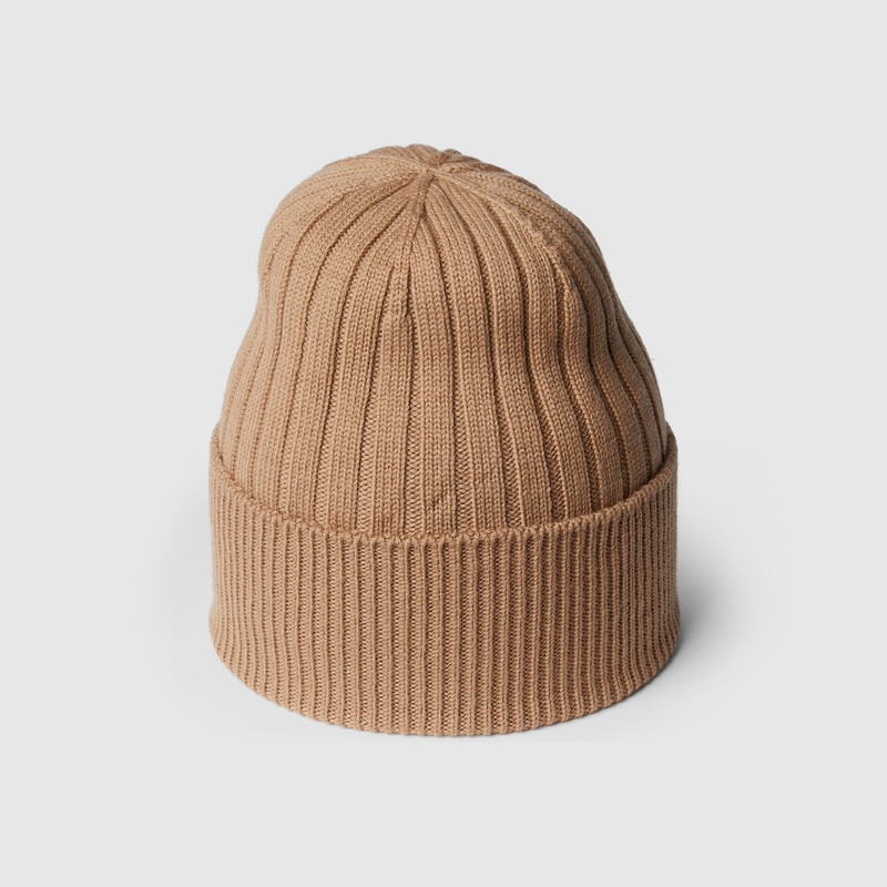 Rib knit wool hat 3