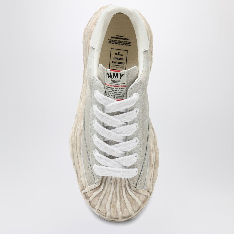 Maison Mihara Yasuhiro Blakey Light Grey Leather Low Trainer Men - 3