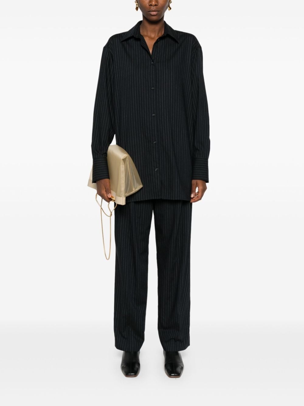 tailored pinstriped trousers - 2