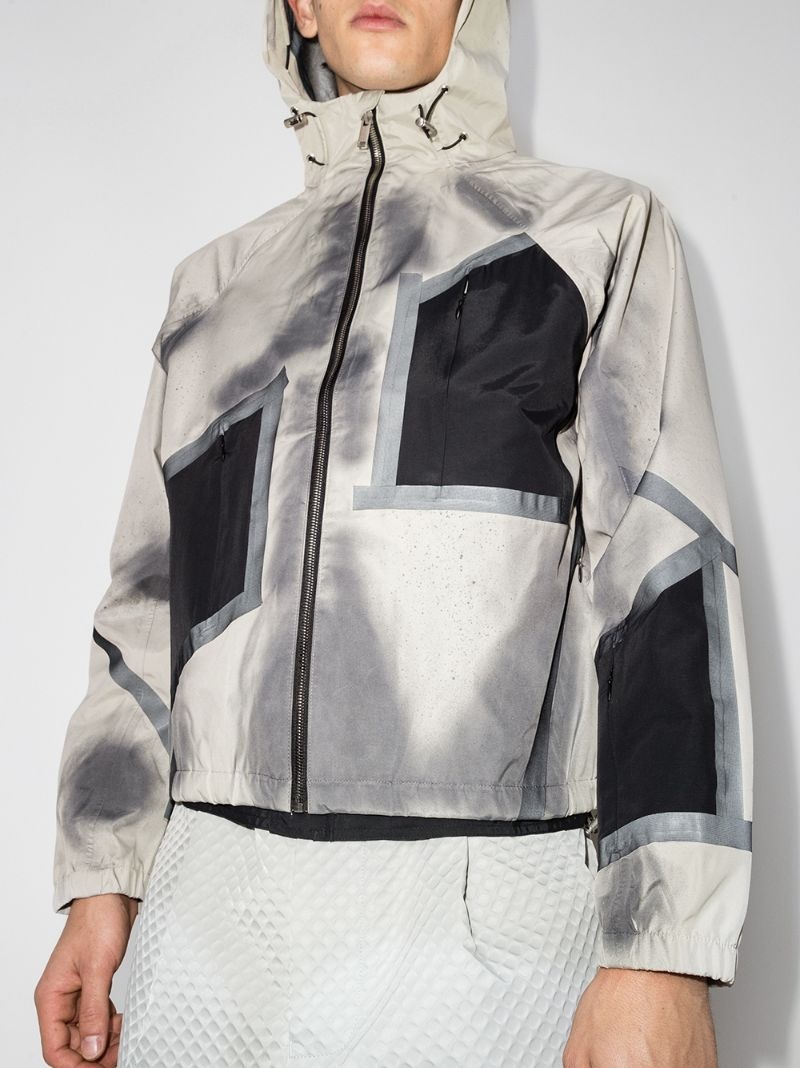 faded-effect hooded jacket - 2