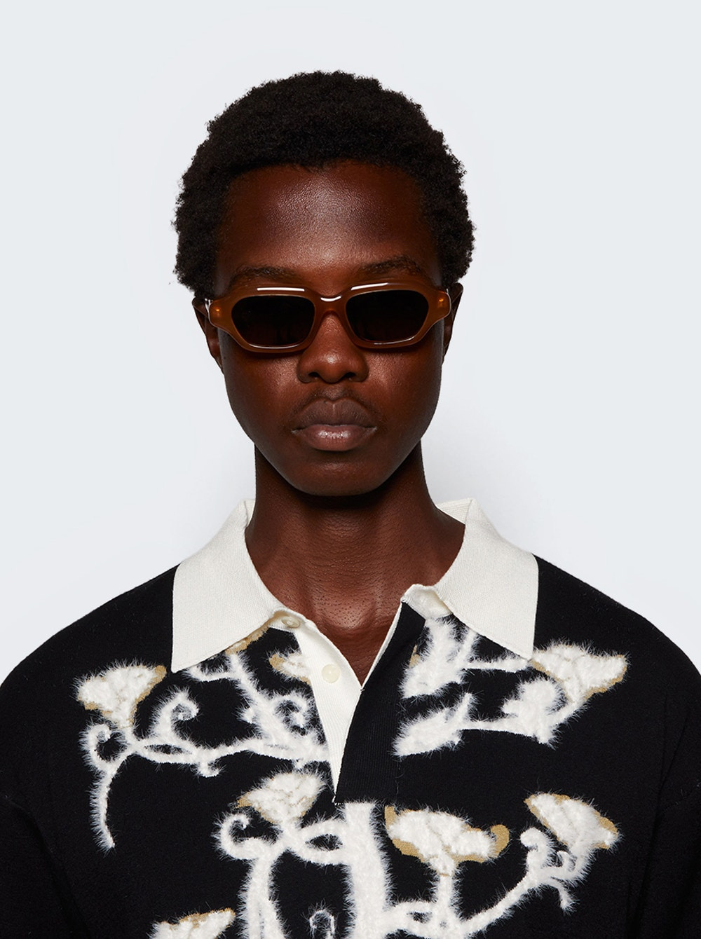Slim Sunglasses Dark Brown And Brown - 2