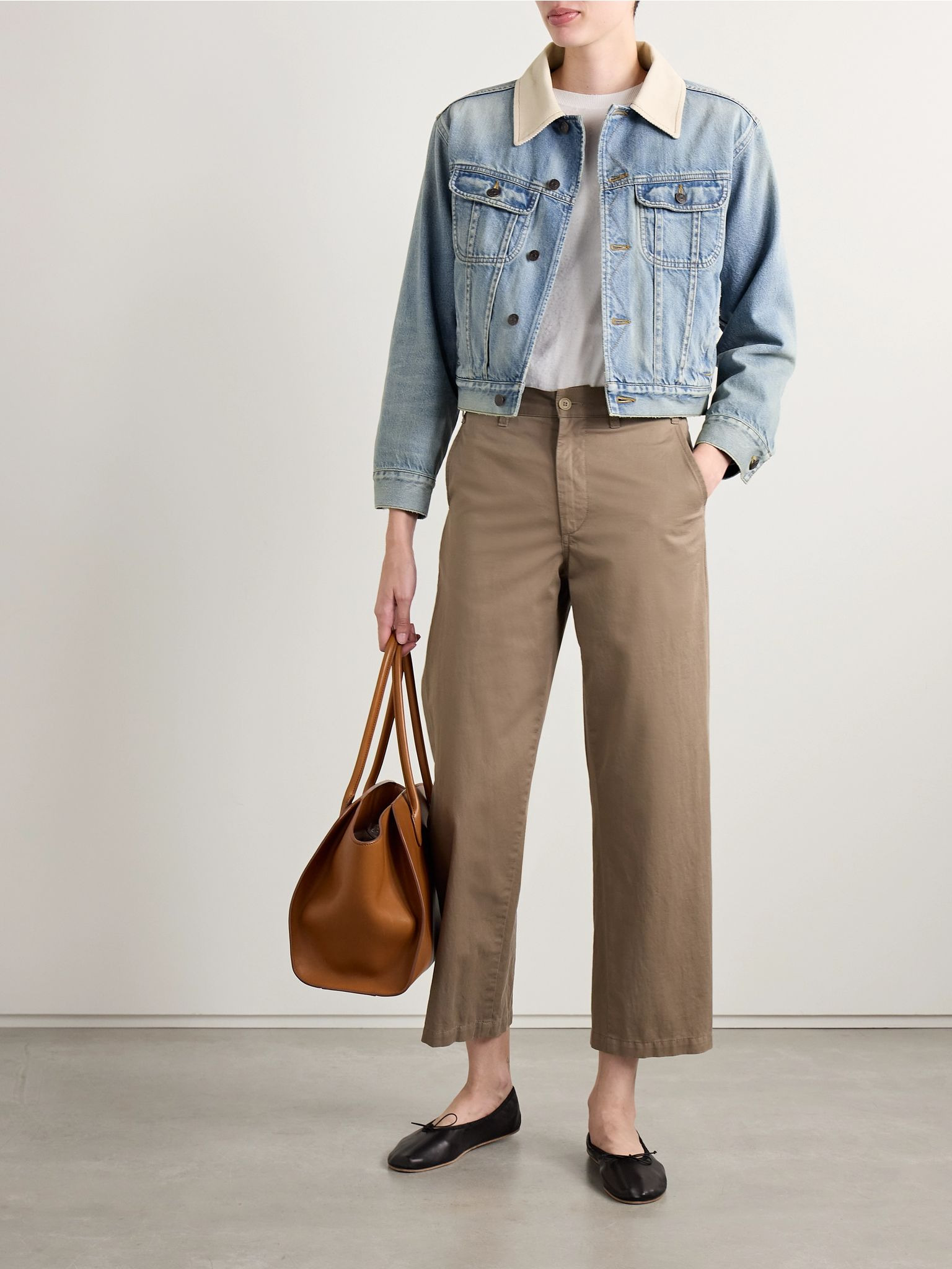 Joras twill-trimmed denim jacket Blue - 2