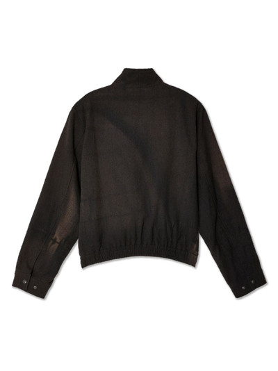 JiyongKim bleached shawl-collar jacket outlook