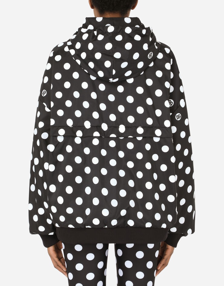 Nylon windbreaker with polka-dot DG print - 2