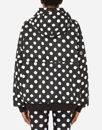 Dolce & Gabbana Nylon windbreaker with polka-dot DG print outlook