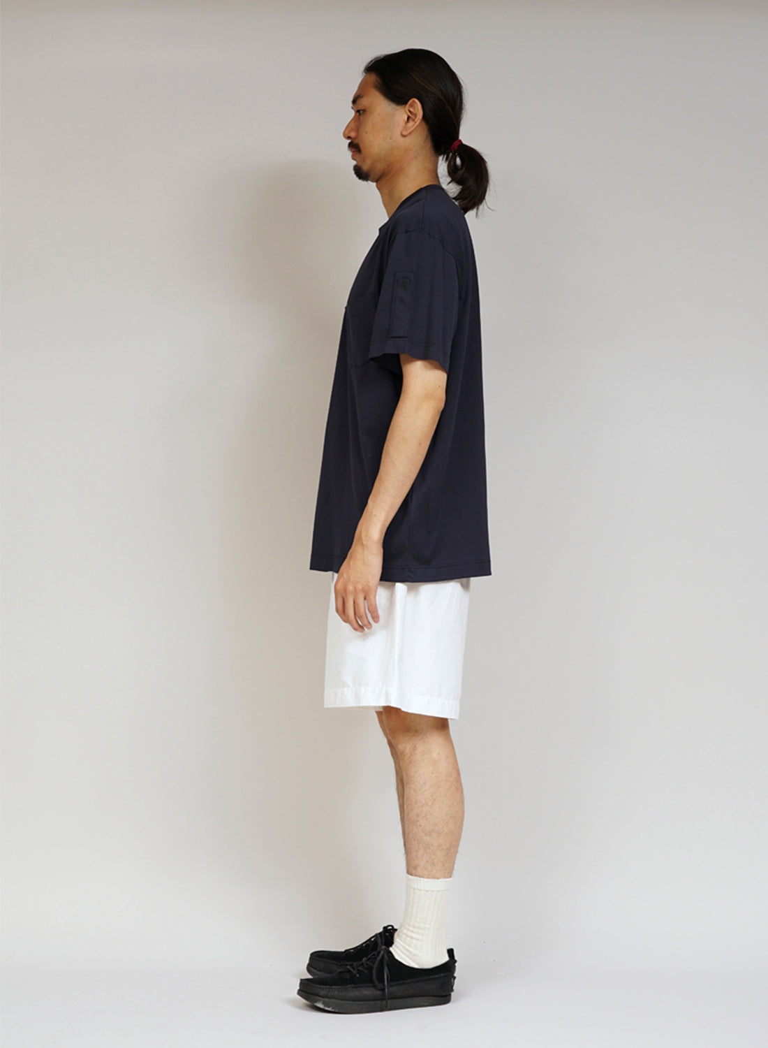 Nigel Cabourn x Sunspel Short Sleeve Pocket T-Shirt in Navy - 4
