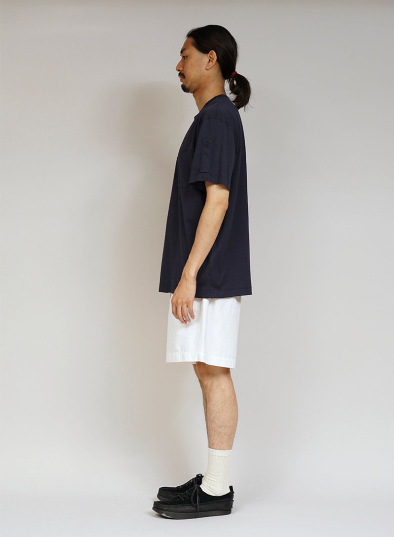 Nigel Cabourn x Sunspel Short Sleeve Pocket T-Shirt in Navy 4