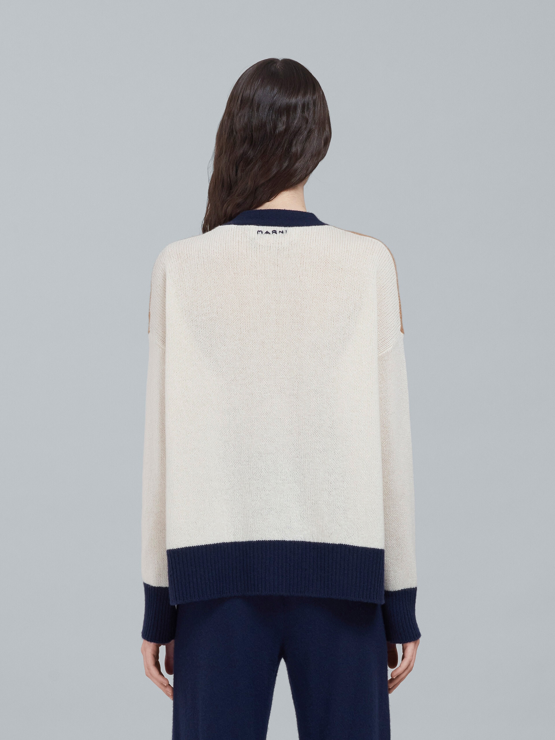 COLORBLOCK CASHMERE CARDIGAN - 3