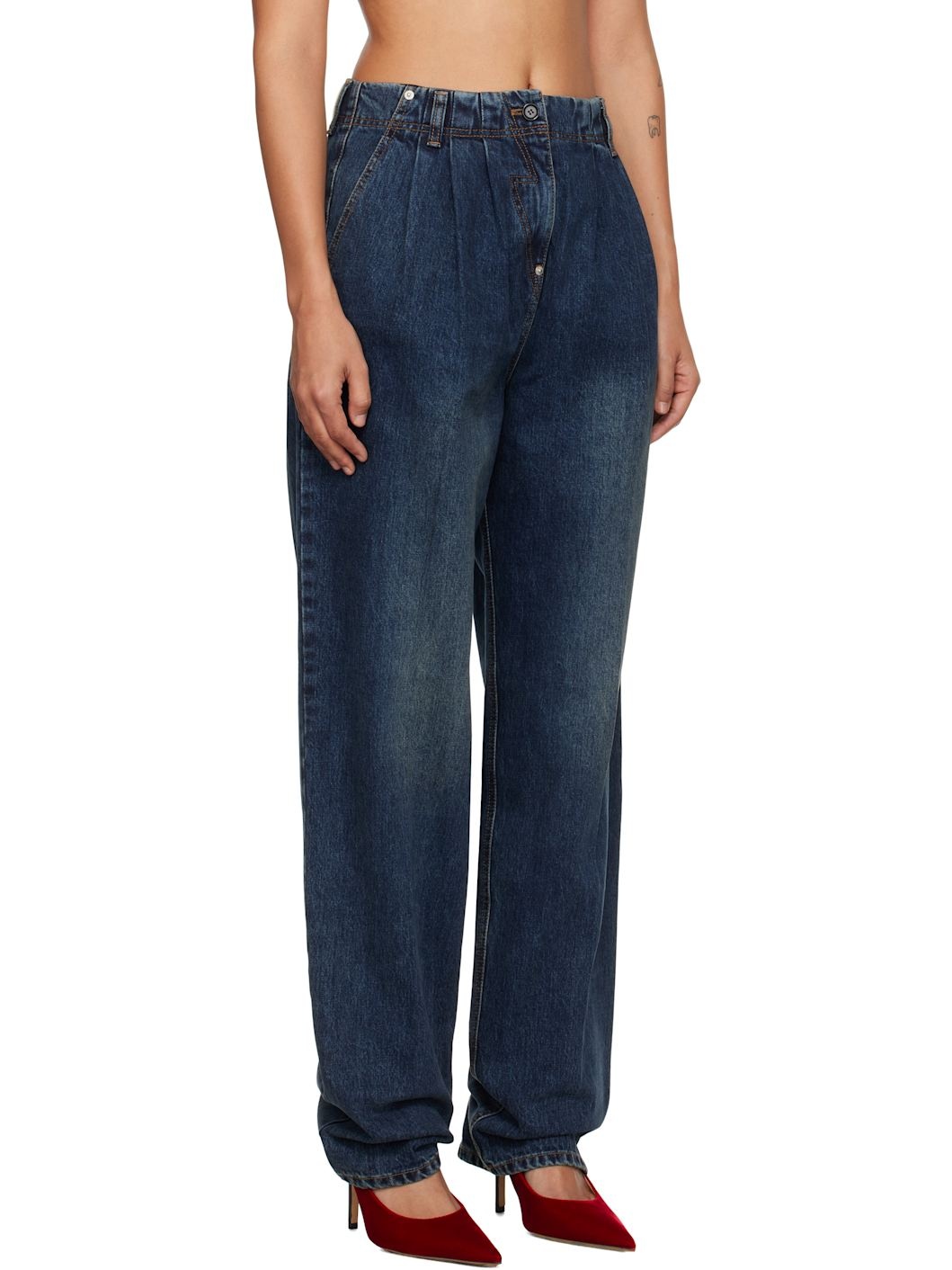 Navy Cocoon Jeans - 2
