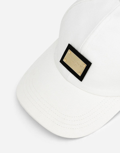 Dolce & Gabbana Gabardine baseball cap with DG logo outlook