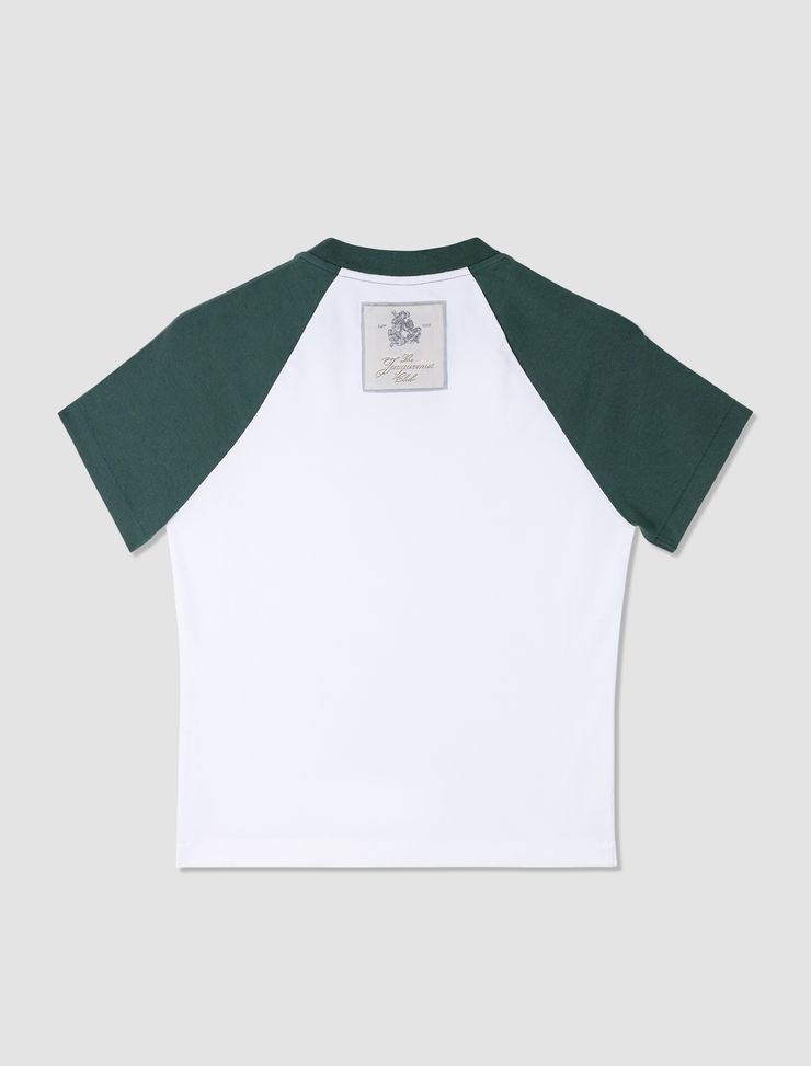 【JACQUEMUS】Le Mini T-Shirt Baseball グリーン Jacquemus Le Mini Baseball Stretch-Cotton T-Shirt - Green