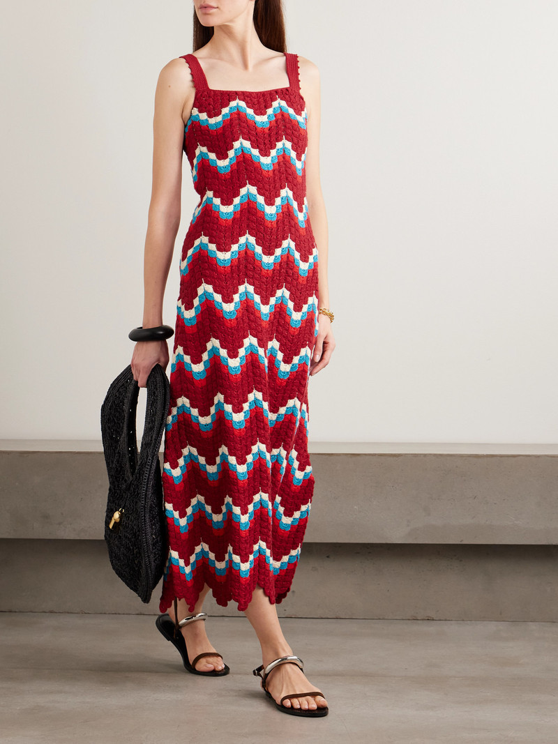 ESCVDO Marea Scalloped Crocheted Cotton Maxi Dress outlook