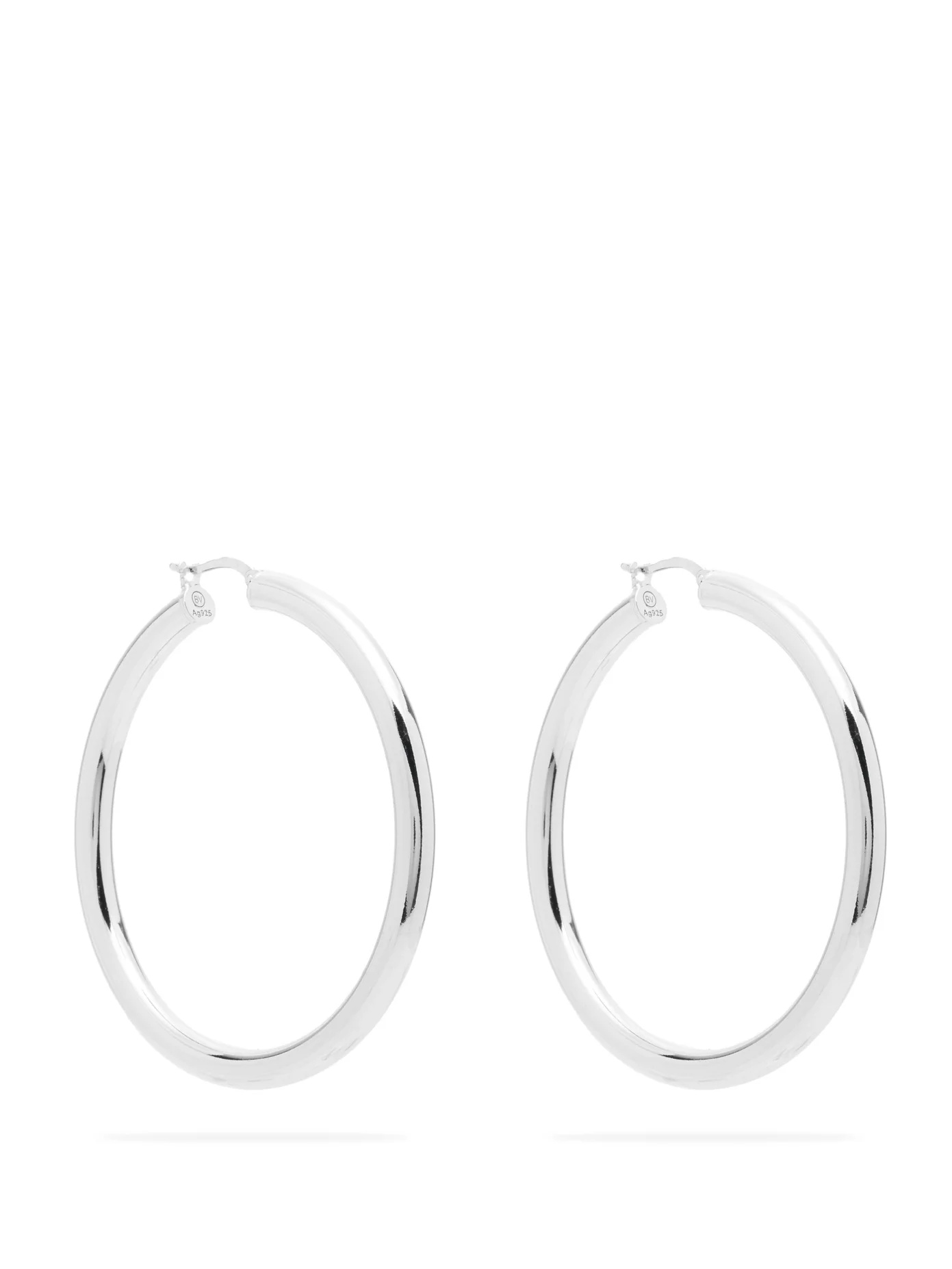 Sterling-silver hoop earrings - 1