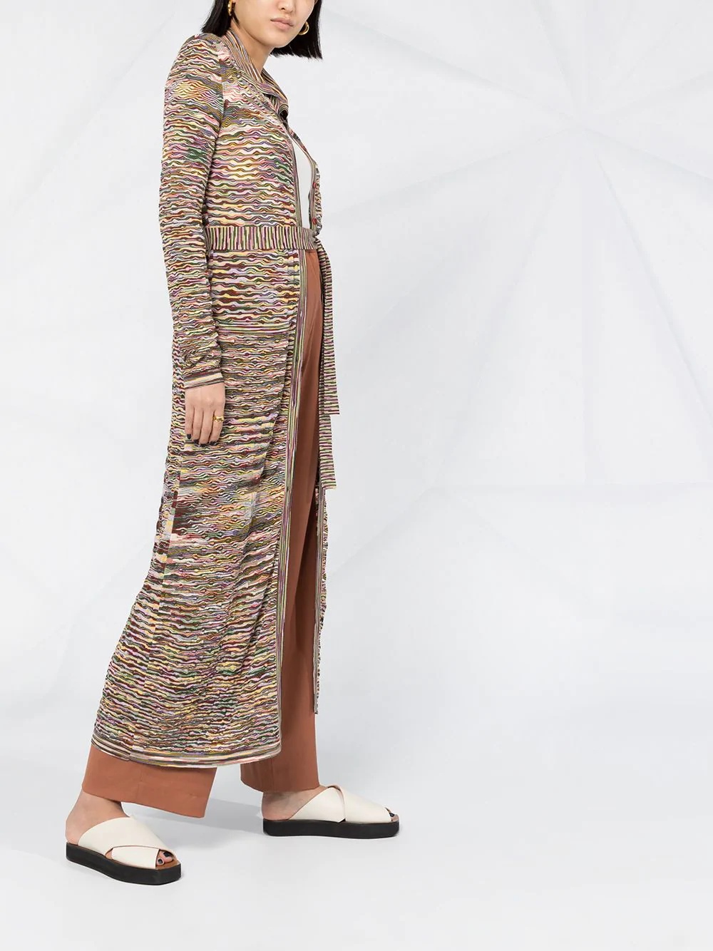 abstract print cardi-coat - 4