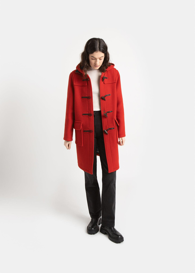 GLOVERALL Women's Freda Duffle Coat Red Thomson outlook