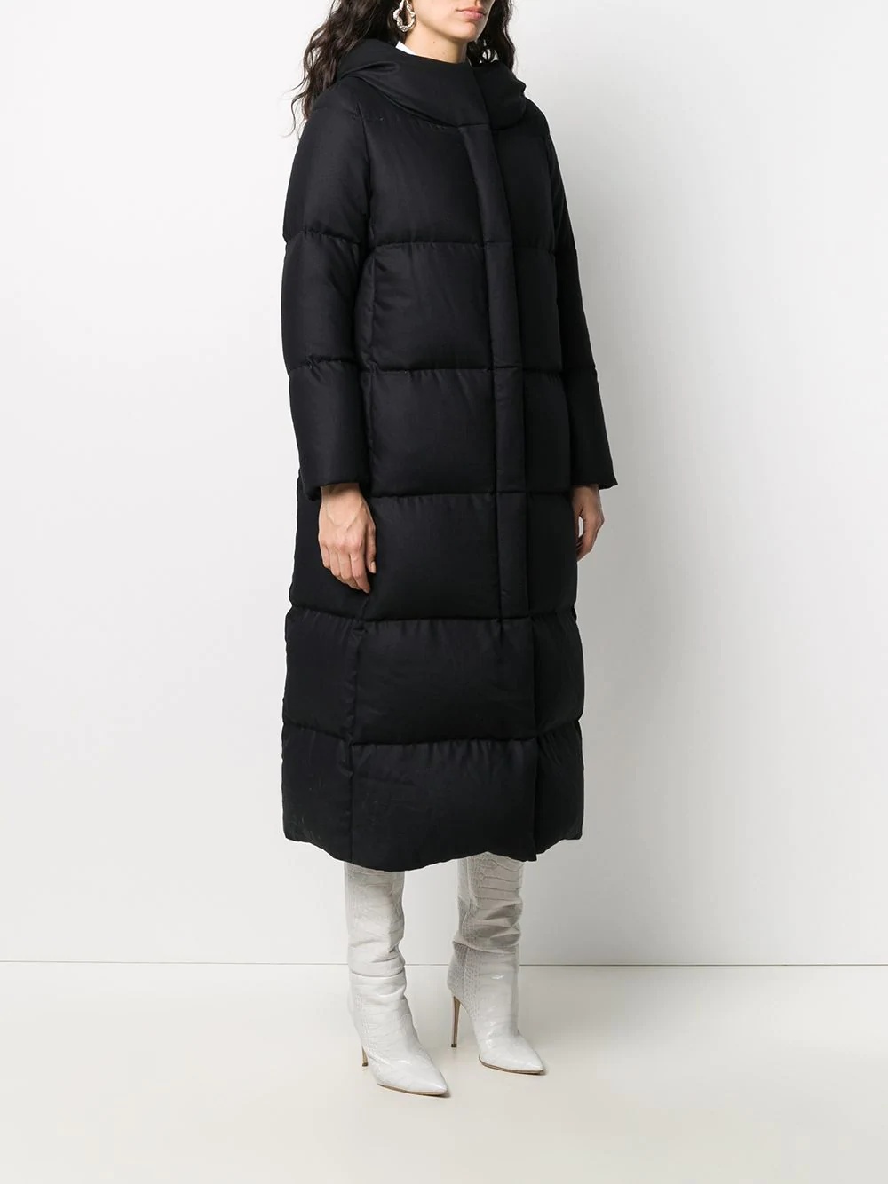 padded mid-length coat - 3