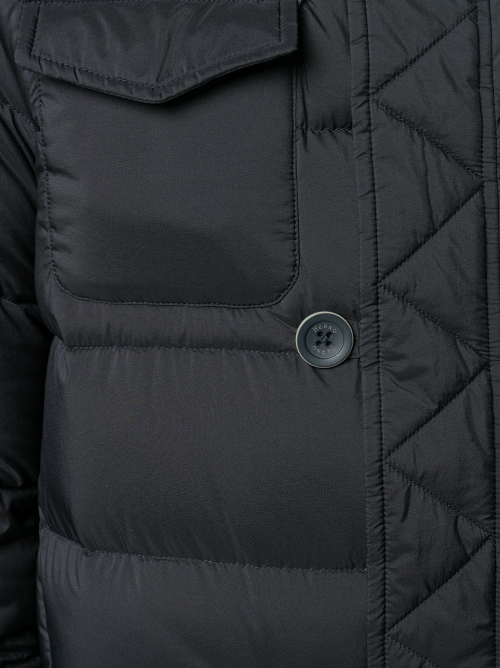 puffer jacket with button detail - 5