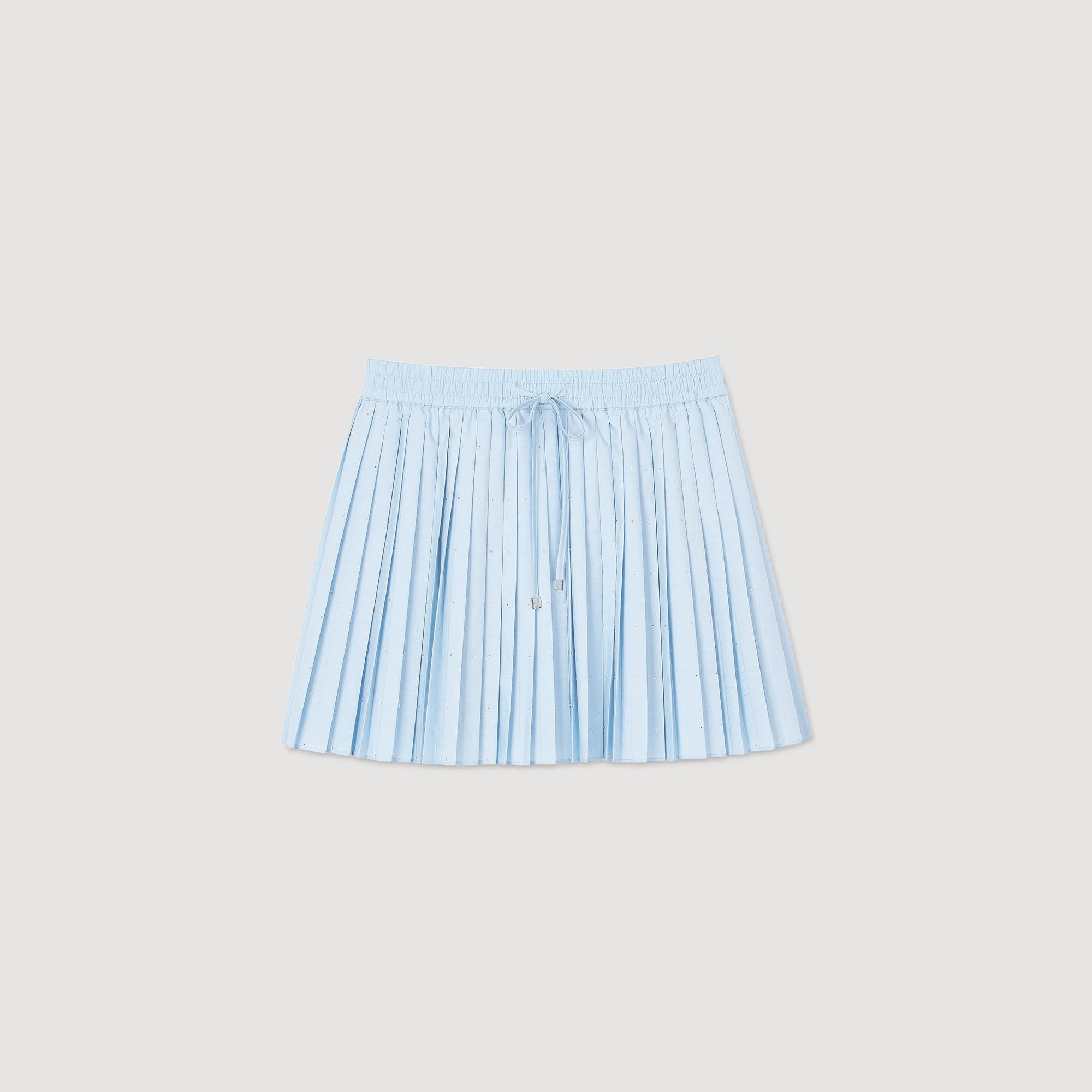 MINI PLEATED RHINESTONE SKIRT - 6