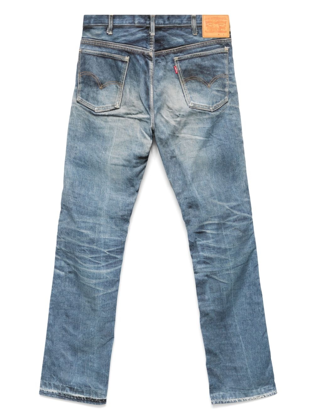 denim-print trousers - 2
