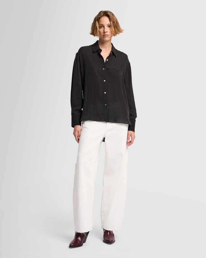 7 For All Mankind Oversized Button Up in Pinstripes outlook