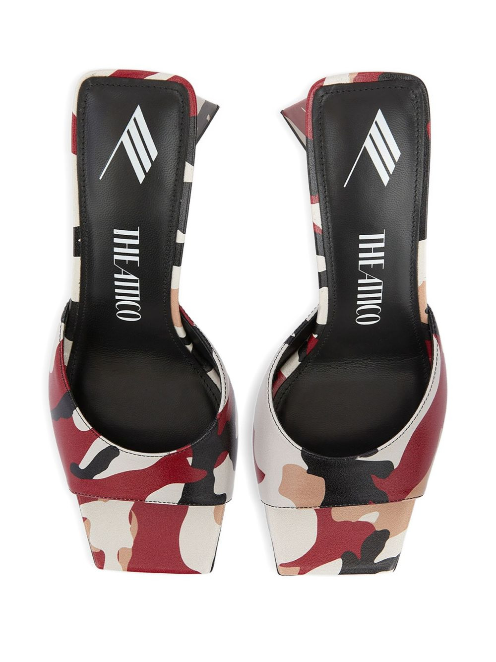 camouflage-print block-heel mules - 2