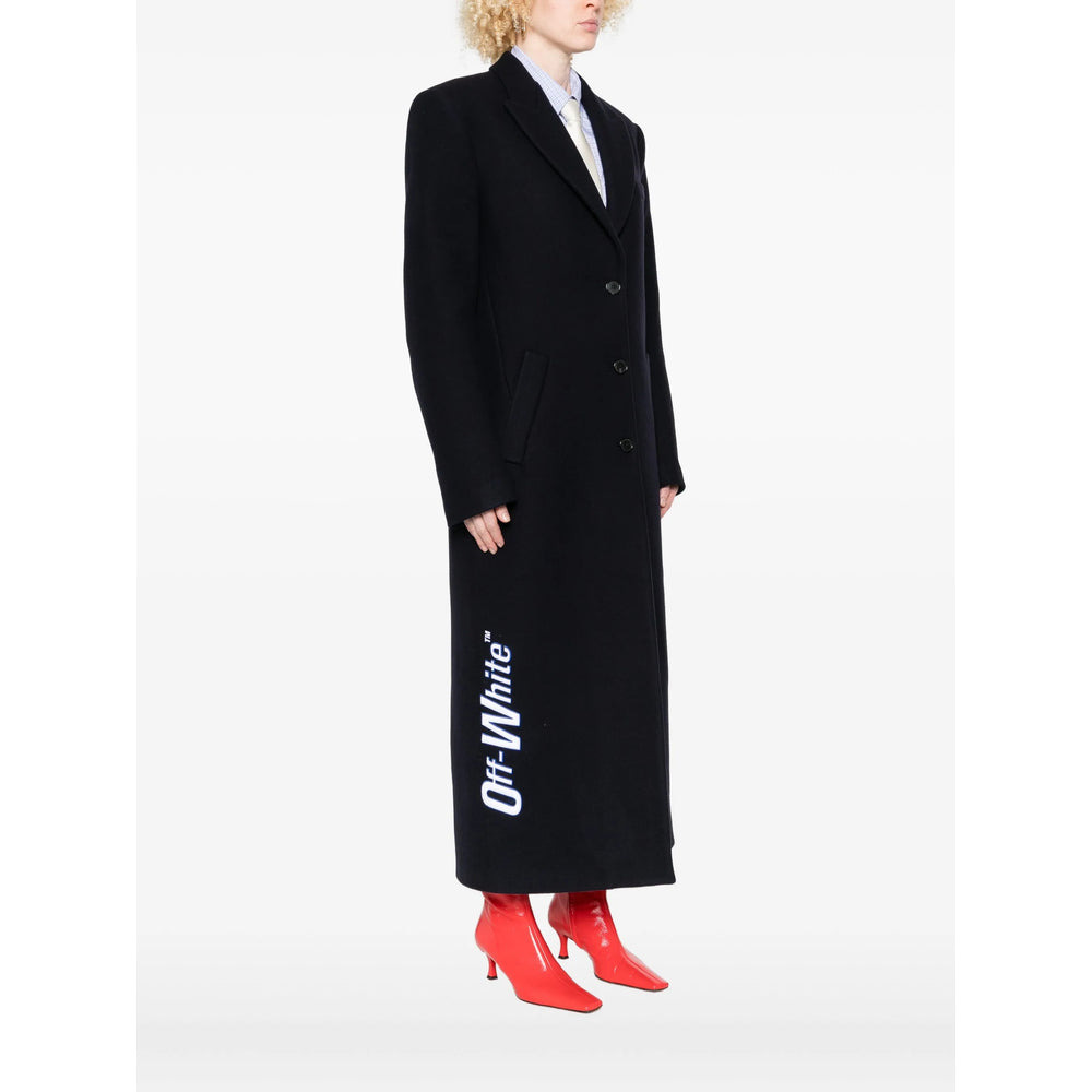 Off-White Blue Coats - Single Breasted Coats Women - 2