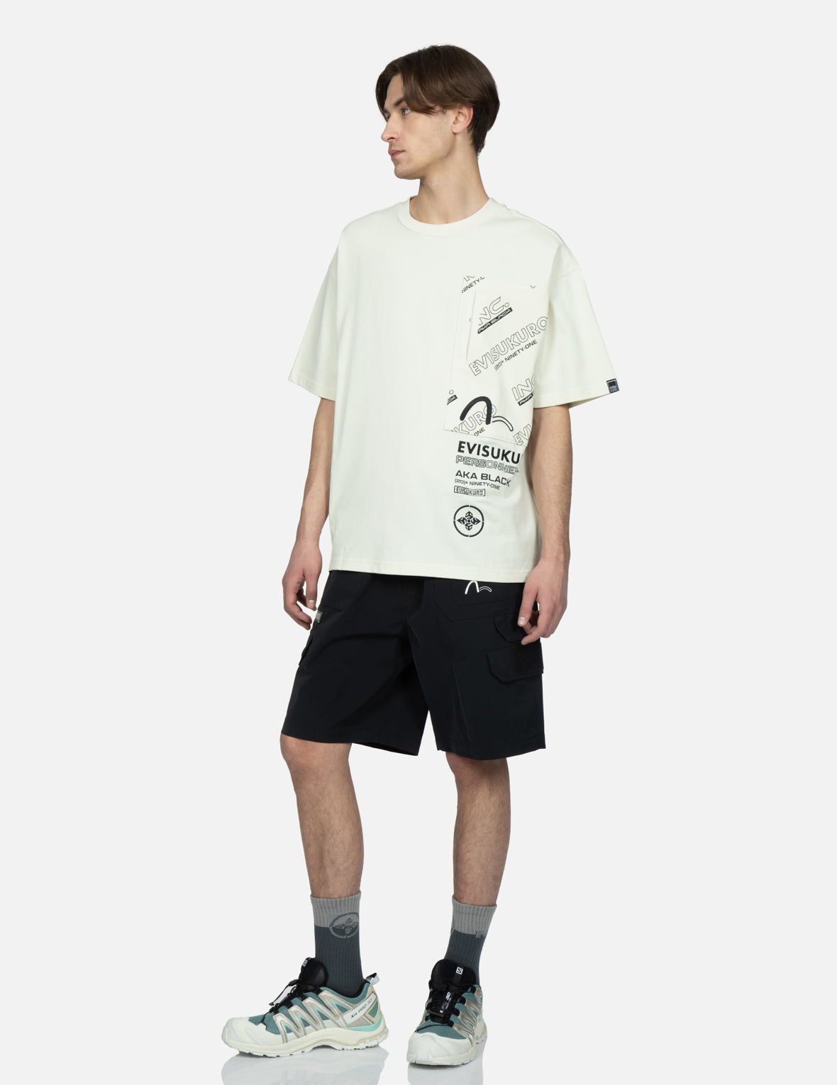 Seagull and Logo Embroidery Shorts - 3