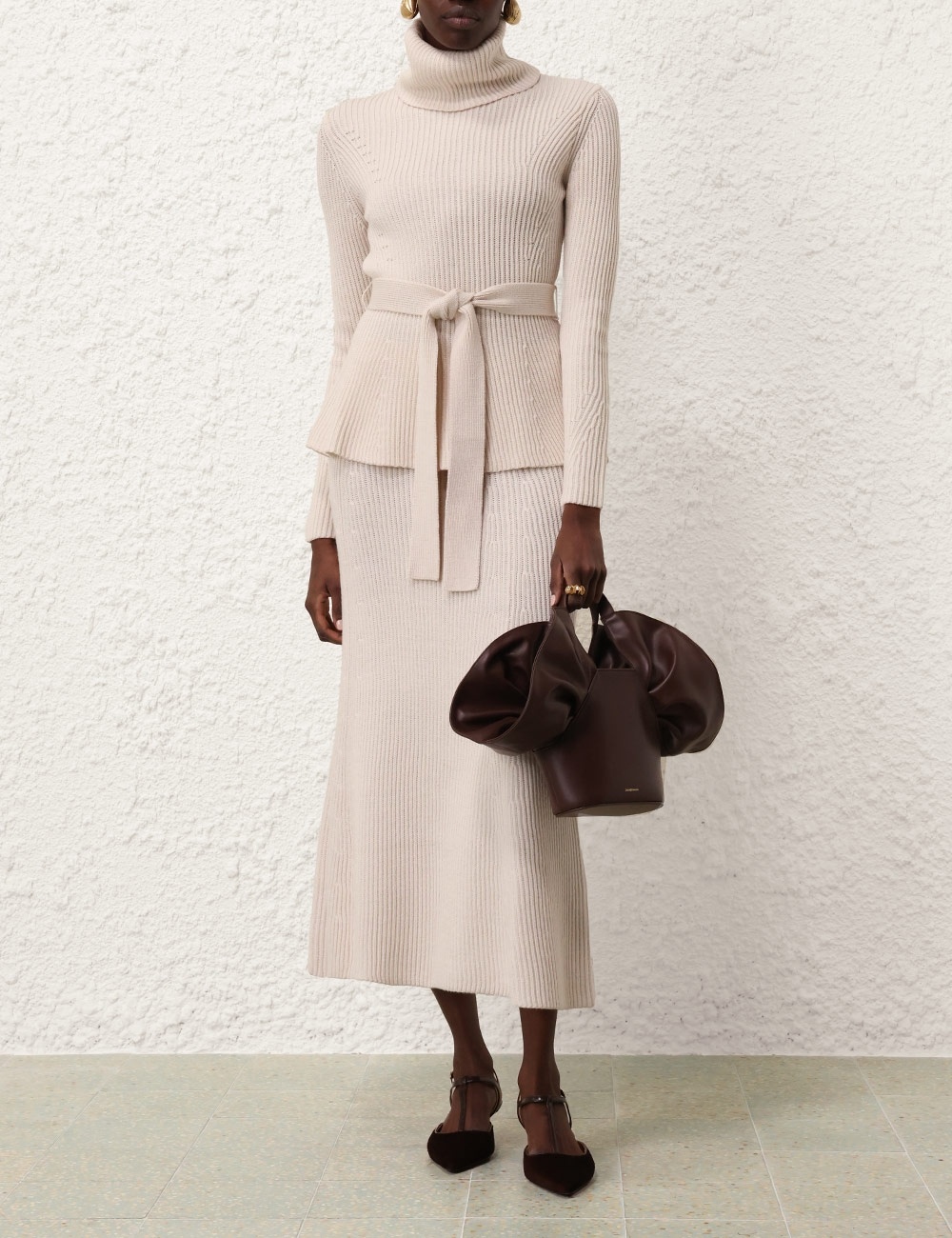 ILLUSTRATION PEPLUM SWEATER - 7