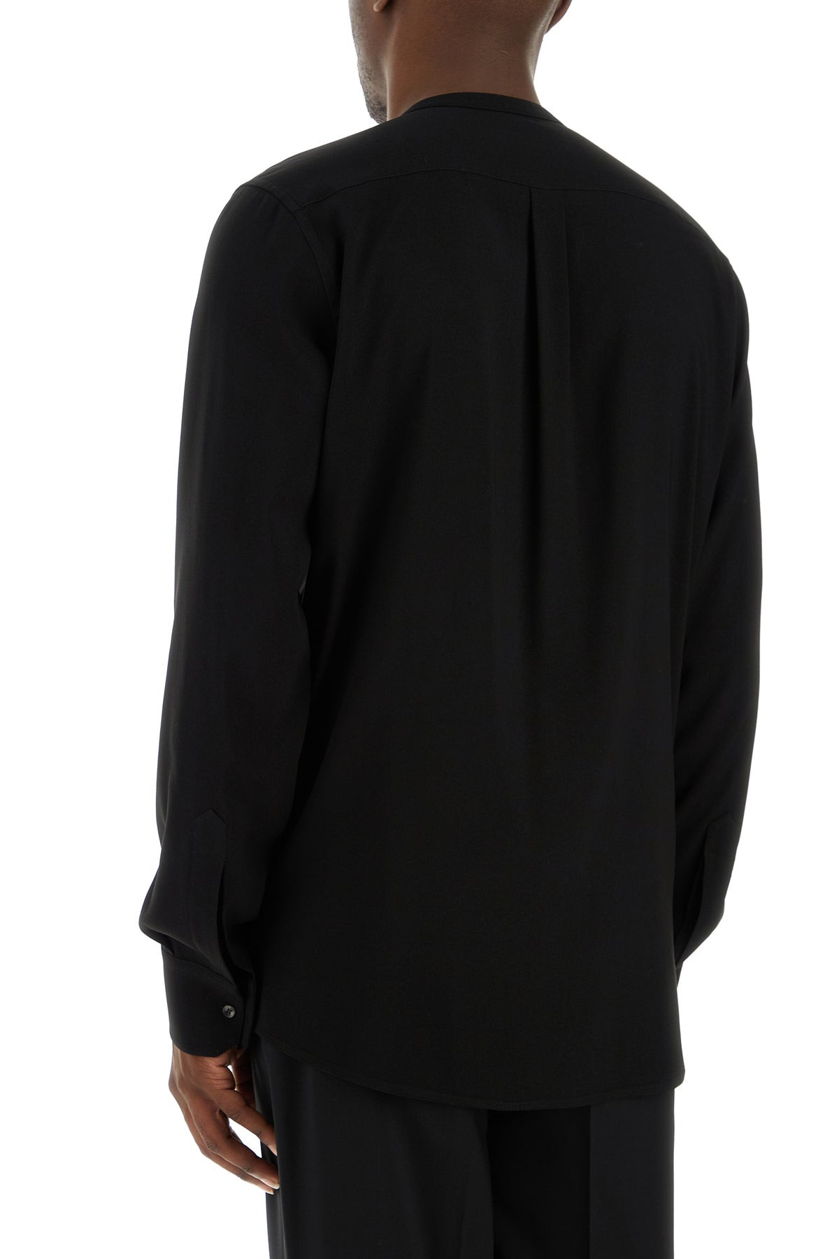 Black crepe shirt - 4