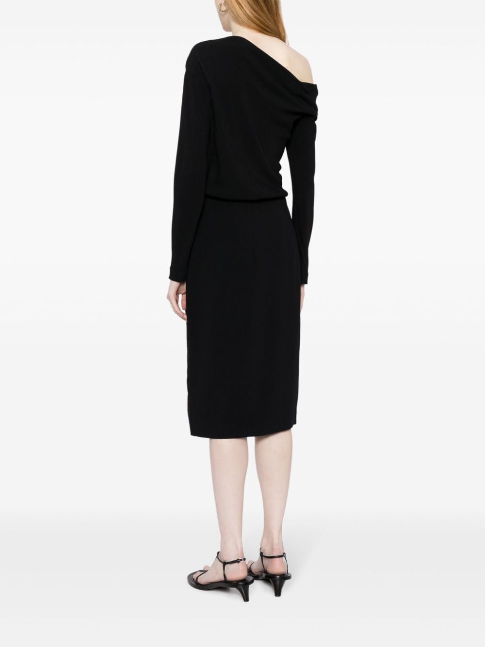 off-shoulder midi dress - 4