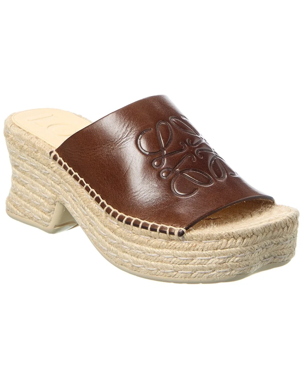 Loewe Petal Leather Espadrille Platform Sandal - 1