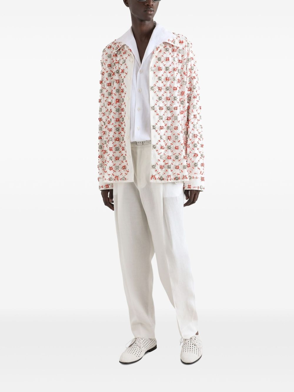 folded-edge trousers - 2