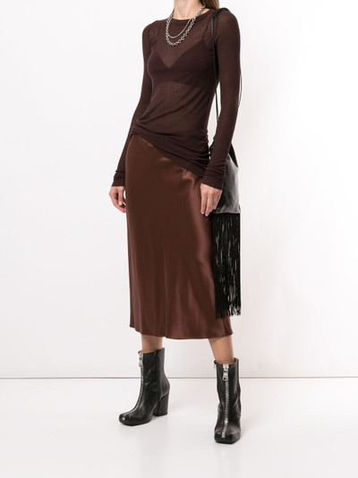 Rick Owens semi-sheer longline T-shirt outlook