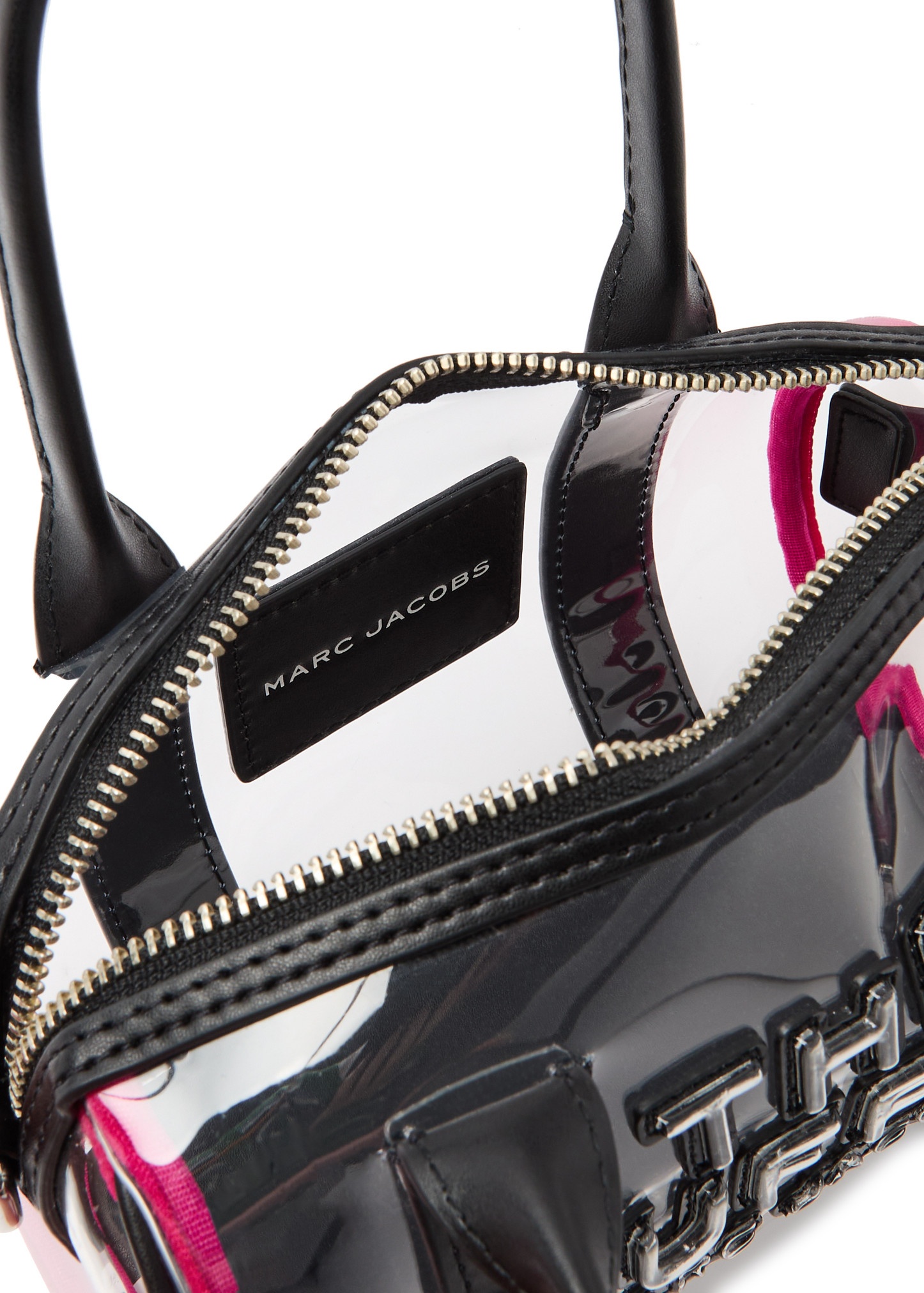 The Duffle mini PVC and leather top handle bag - 4