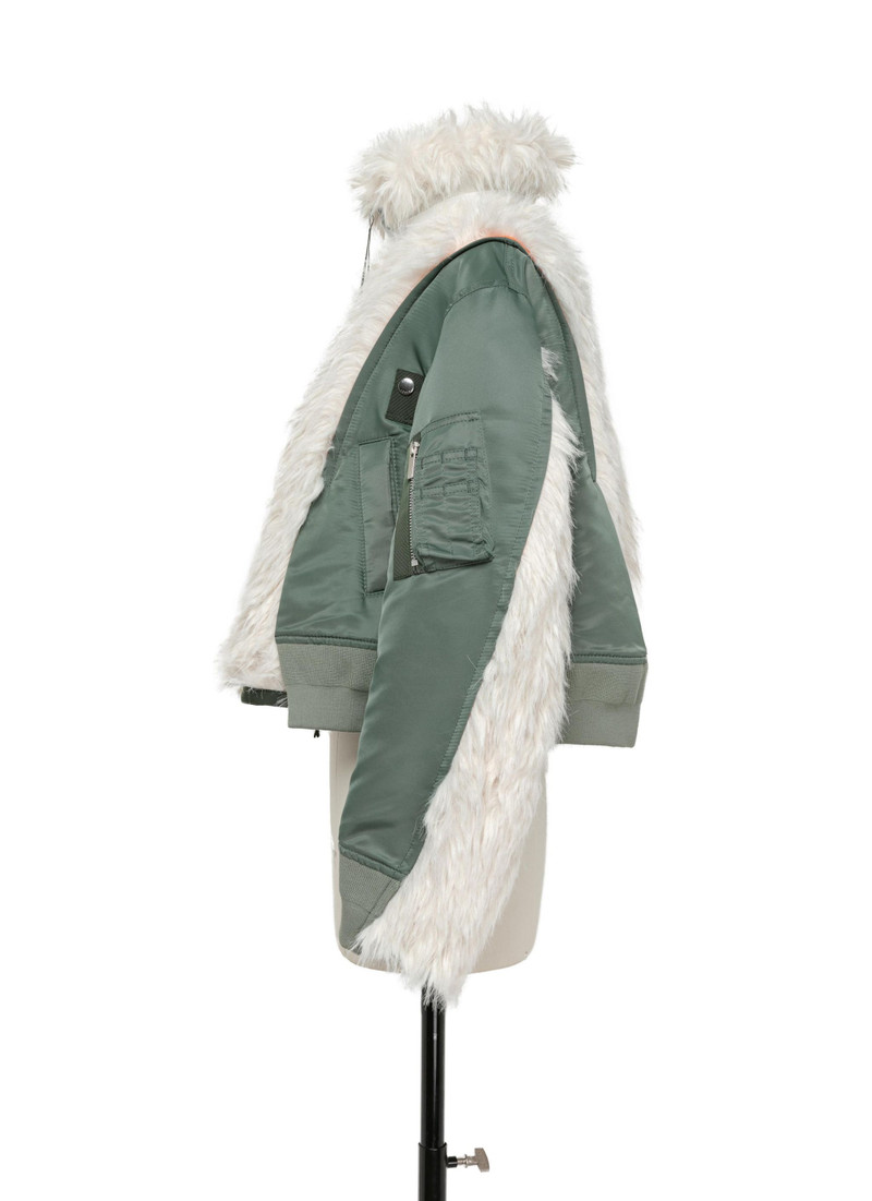 Faux Fur x Nylon Twill Blouson 3