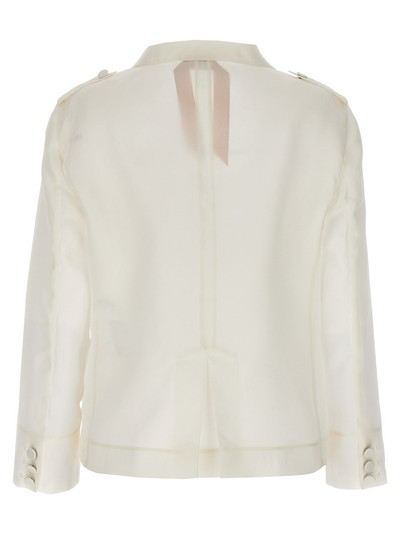 N°21 Single-Breasted Silk Blazer Blazer And Suits White outlook