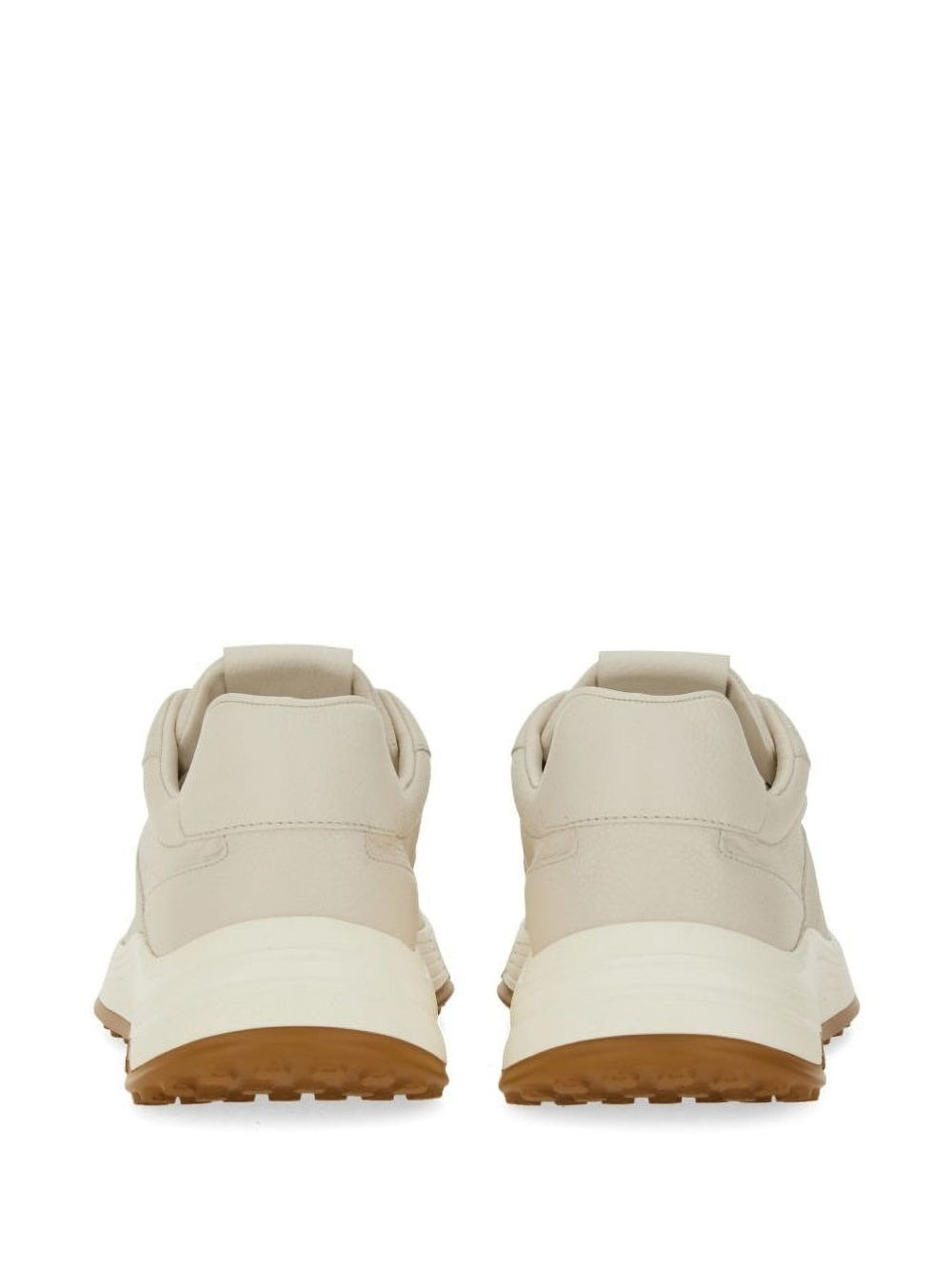 leather lace-up low-top sneakers - 3