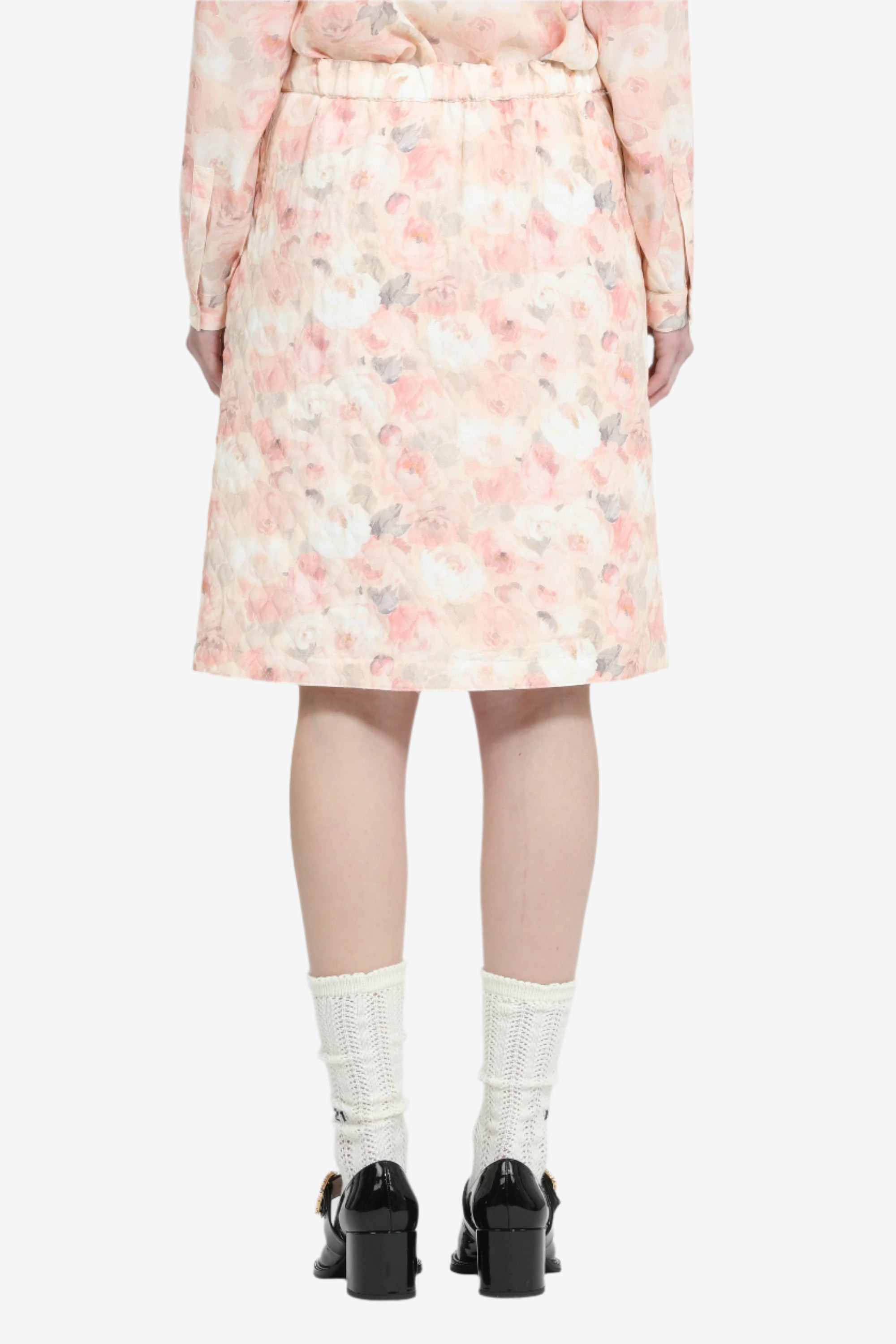 ABOVE-THE-KNEE WRAP SKIRT WITH FLORAL PRINT - 2