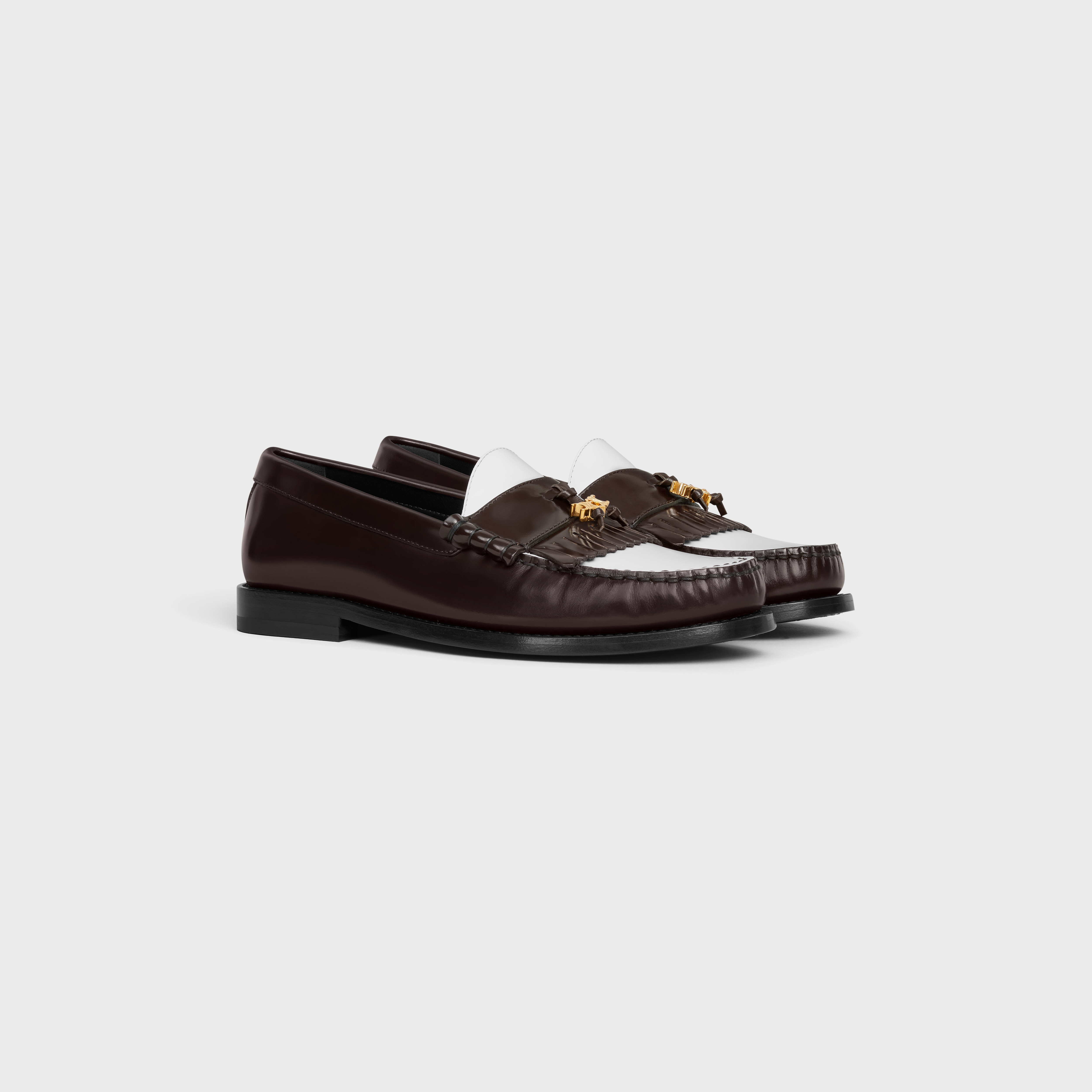 CELINE CELINE LUCO LOAFER WITH TRIOMPHE TASSELS in POLISHED 