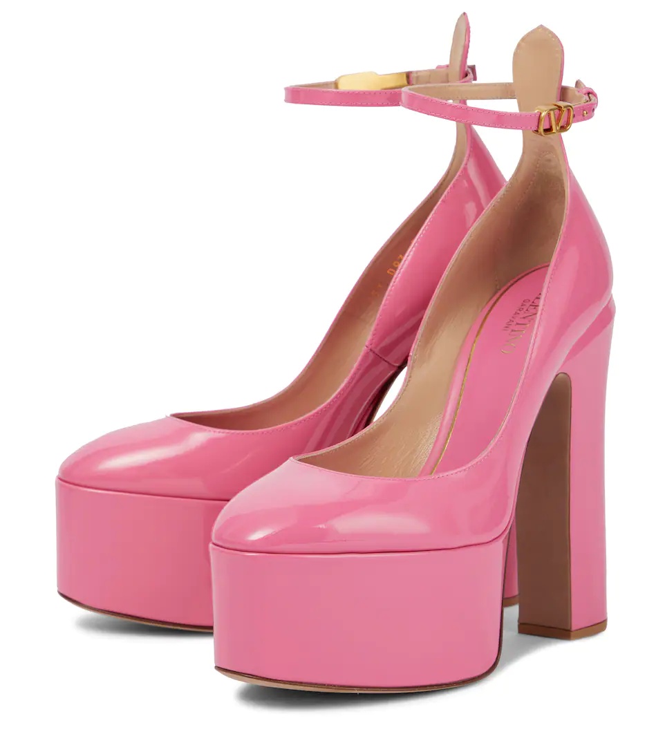 Tan-Go patent leather platform pumps - 5