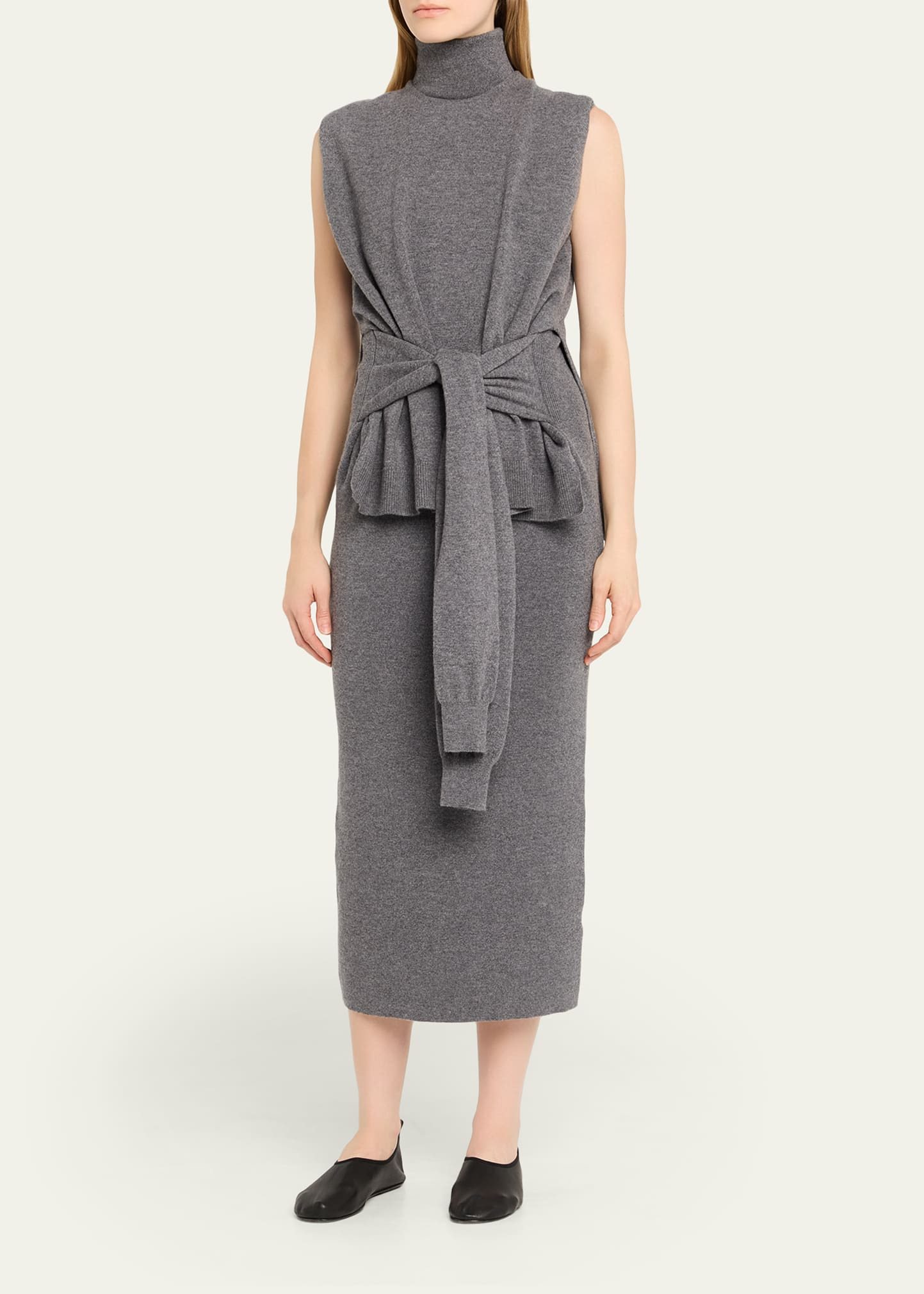 Double-Layer Cashmere-Wool Dress - 4