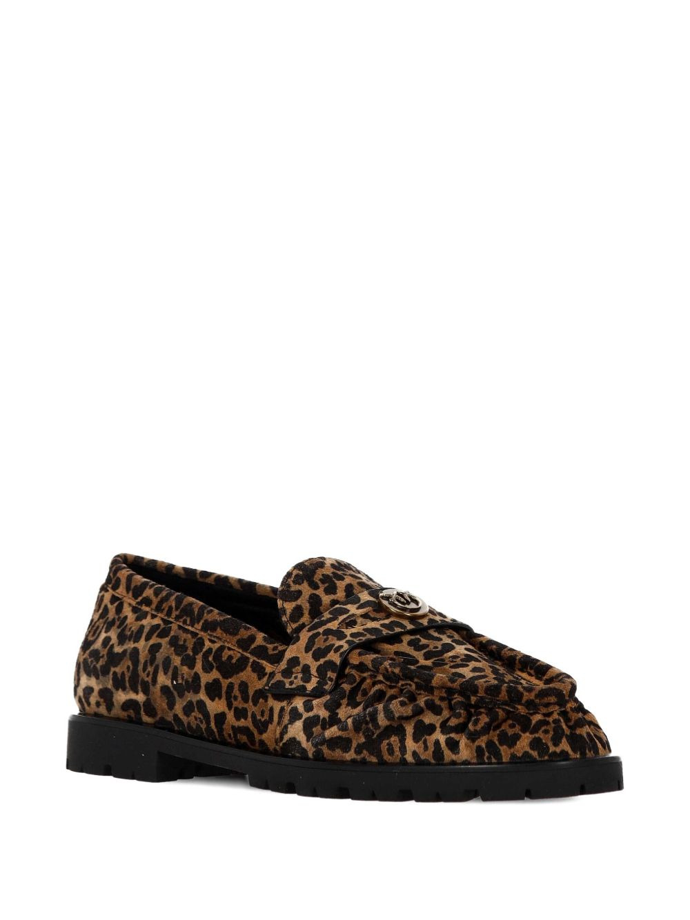 leopard-print tassel loafers - 2