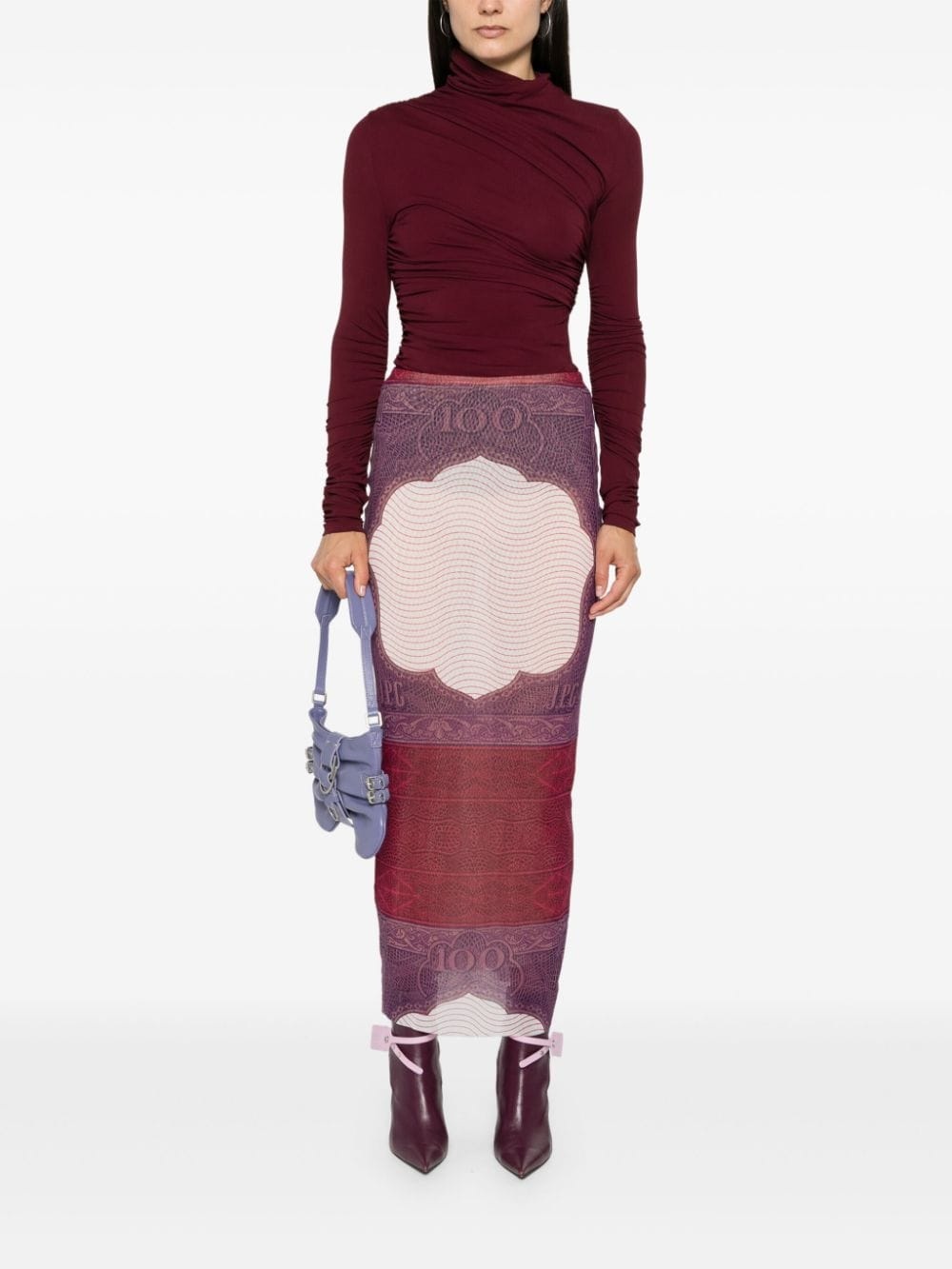 graphic-print pencil skirt - 2