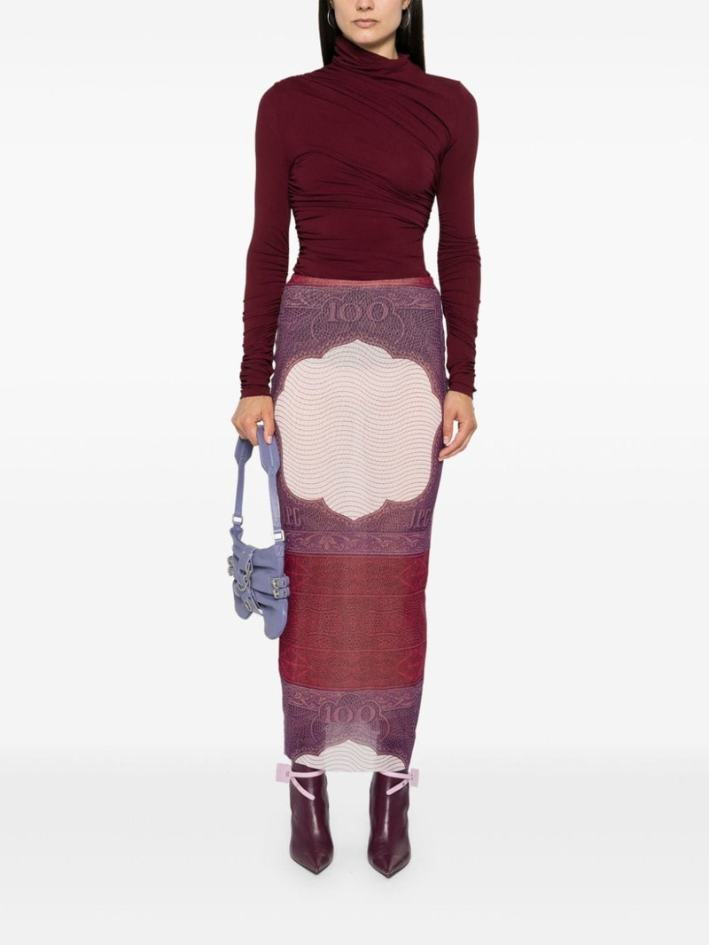 Jean Paul Gaultier graphic-print pencil skirt outlook